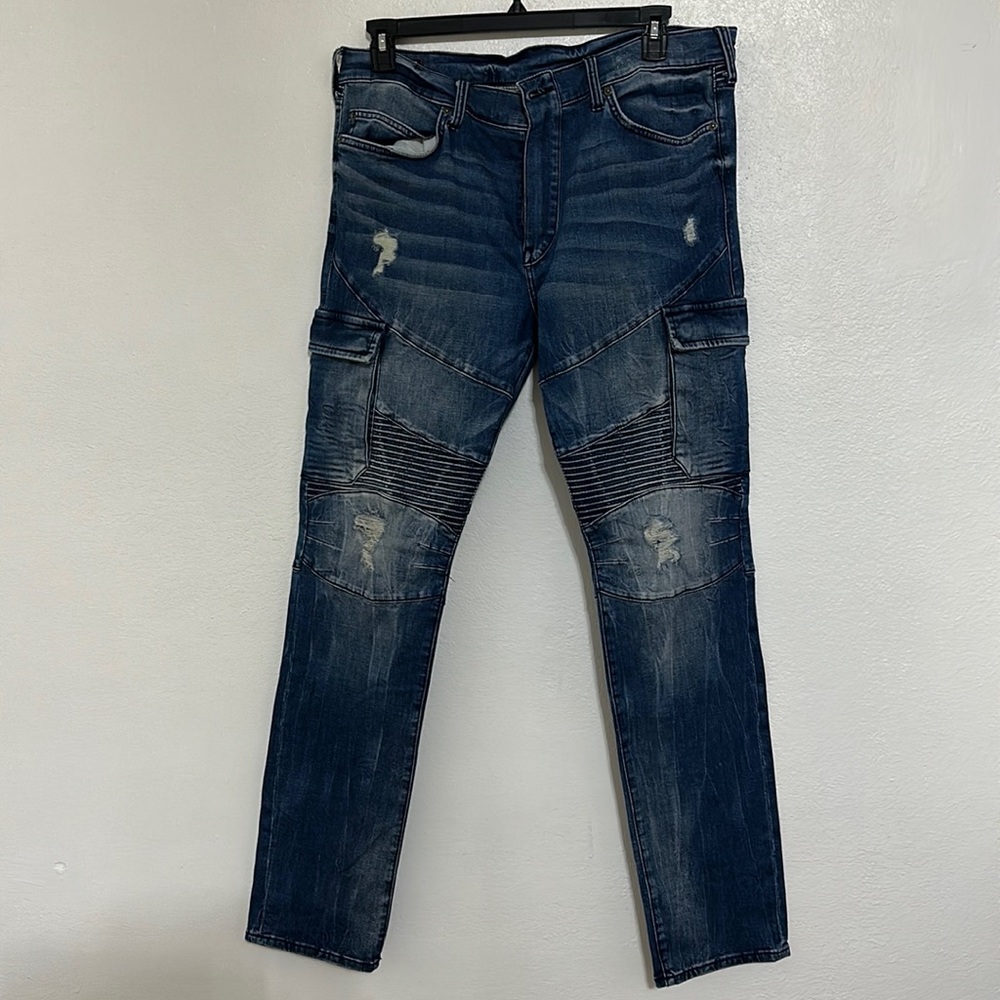 True Religion Men’s Jeans, Cotton, with ripped destruction, stylish, comfortable